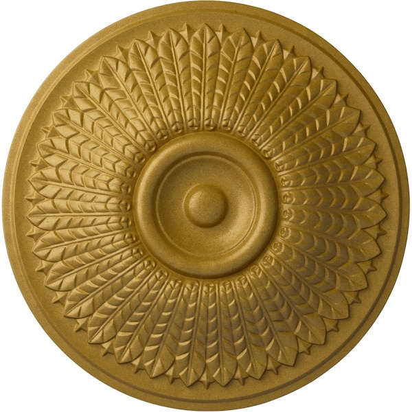 Ekena Millwork Modena Ceiling Medallion (Fits Canopies up to 5 1/4"), 23 1/2"OD x 3 1/2"P, Pharaohs Gold CM23MOPGS - main